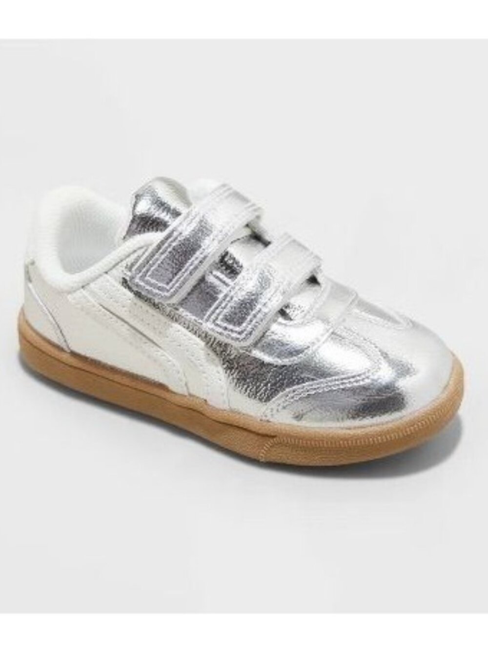 NEW Cat & Jack Toddler Dakota Retro Court Sneakers - Silver